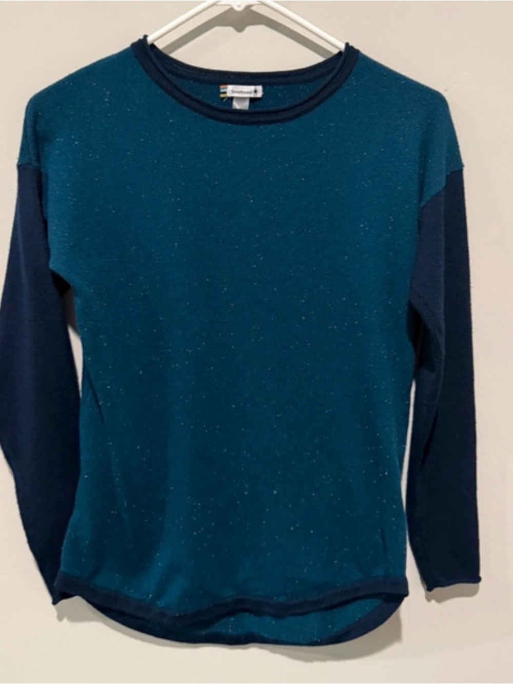 Smartwool Teal & Navy Long-Sleeve Crew Top